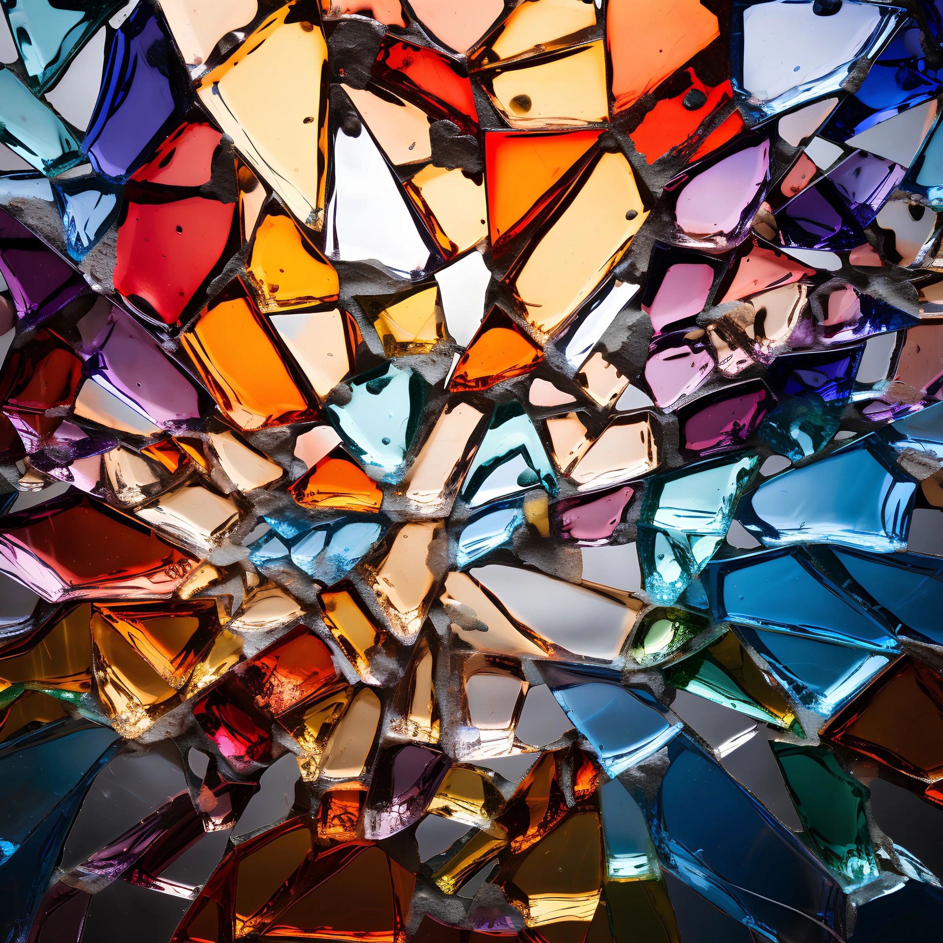 Colourful broken glass background
